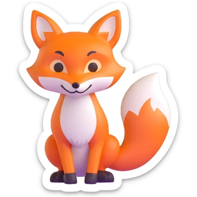 crazy fox sticker