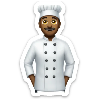 chefe de cozinha com roupa na cor azul sticker