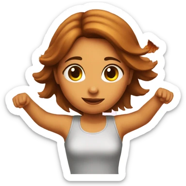 a girl flying with two bbq chicken wings on her back sticker