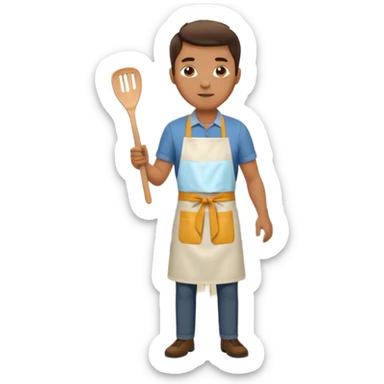 man cooking in a kitchen full body sticker