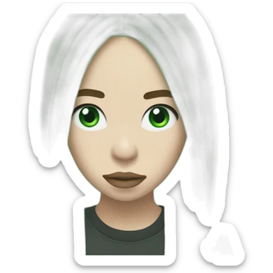 Billie eilish green roots sticker