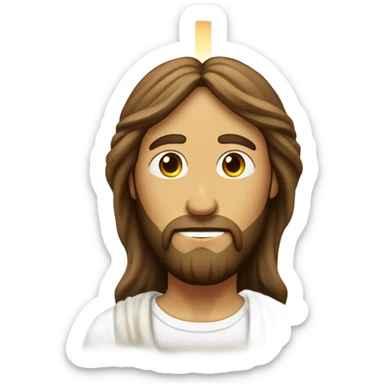 Jesus With a Heart sticker