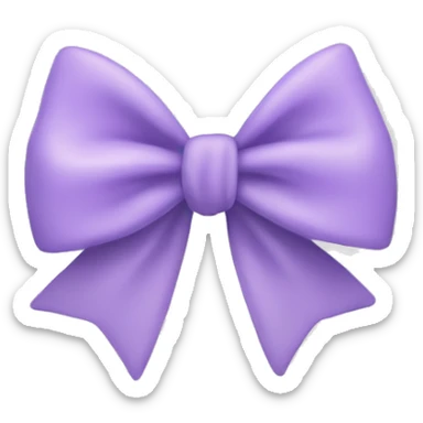 Lilac bow with heart in the middle  sticker