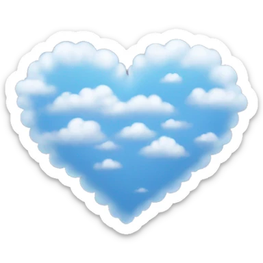 heart cloud sticker