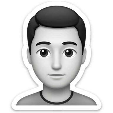 Tender Portrait male B&W sticker