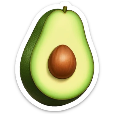 Aguacate con labios grandes sticker