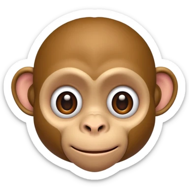 Make a person that looks like a deformed monkey sticker