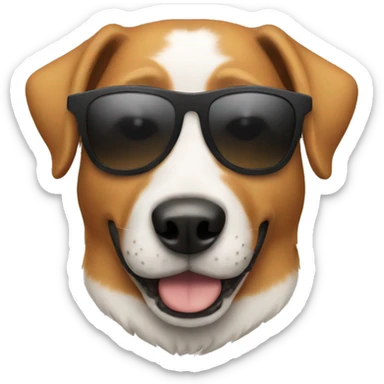 Dog with sunglasses  sticker