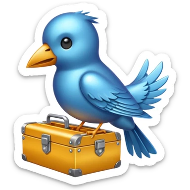 twitter with a toolbox sticker