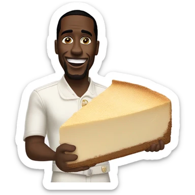P Diddy holding a cheesecake sticker