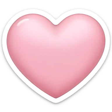 light pink heart sticker