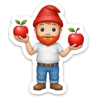 nain de jardin dans le style ios sticker