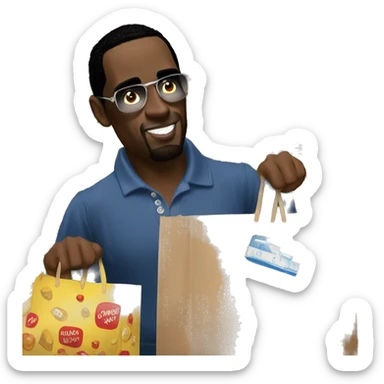 P diddy shopping at Costco  sticker