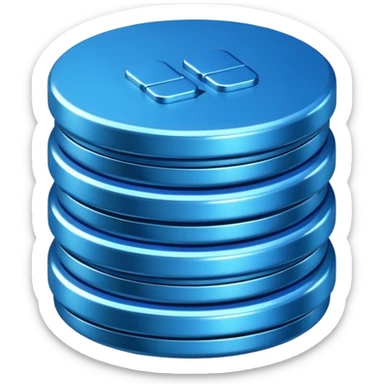 blue coins credit pack sticker