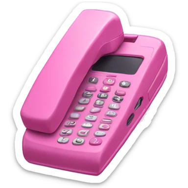 Pink fold-over flip phone  sticker