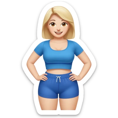 Slim thick white girl fat ass thick thighs Not fat sticker