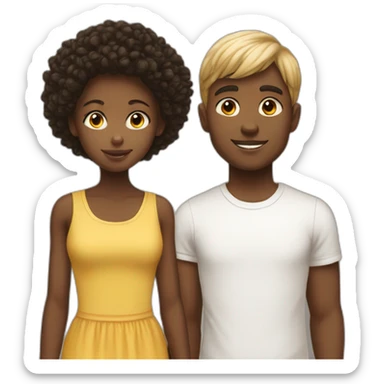 white teenage and her white big brother sticker