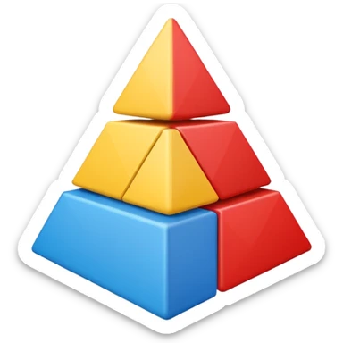 triangle with boxes inside like a bureaucratic system sticker