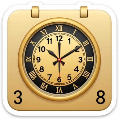 Reloj sobre calendario roto sticker