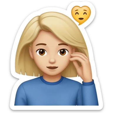 Tuck hair behind ear when flirting with someone  sticker
