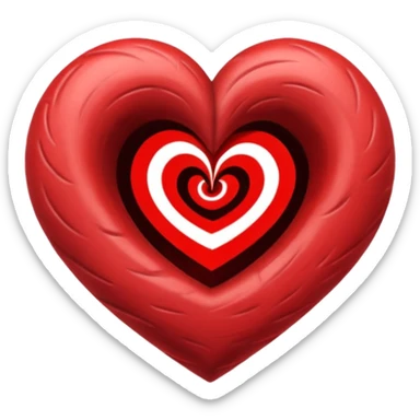 heart with a dark spiral sticker