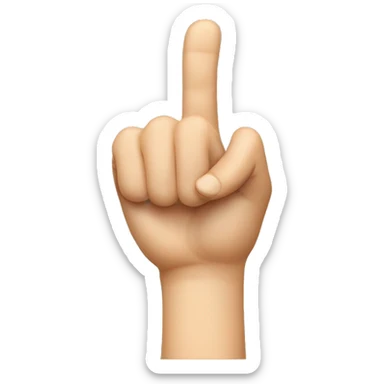 Index finger and thumb in the shape of an L sticker