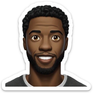 chadwick boseman in real lif sticker