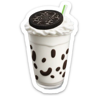 Lifesize oreo cookie shake sticker