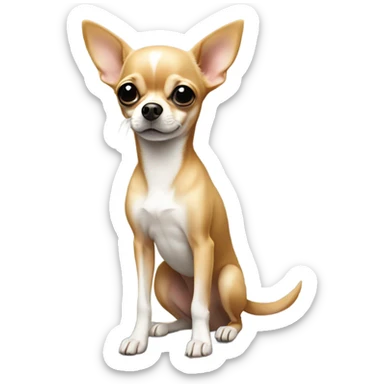 Chihuahua peeing on rug sticker