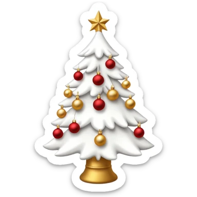 White christmas tree  sticker