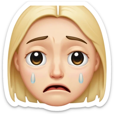 Ağlayan yüz sticker