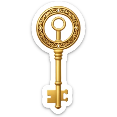gold key sticker