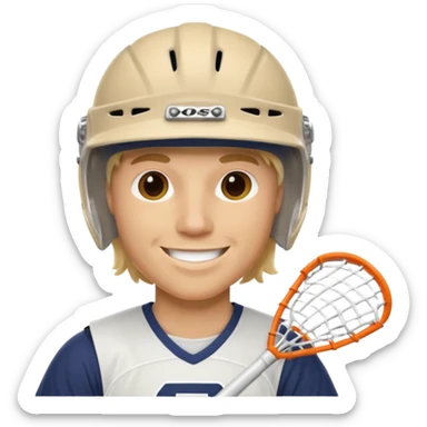 Blonde white lacrosse guy sticker
