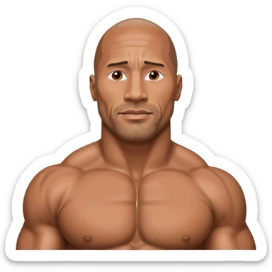 Dwayne Johnson physique sticker