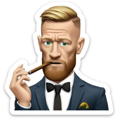 Connor mcgregor smoking a cigar  sticker