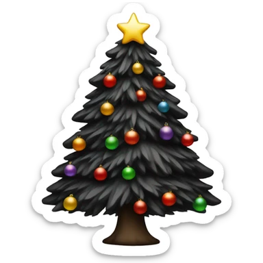 Black Christmas tree sticker