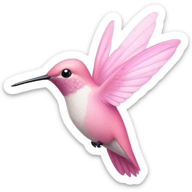Pastel pink hummingbird  sticker
