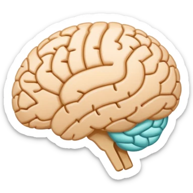 Flat emoji style, simple shapes, bold outline, minimal details, centered, white or transparent background, modern Unicode emoji look. A brain and a loading bar which is filling underneath sticker
