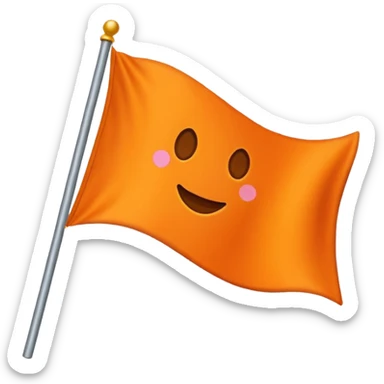 I want a flag  🚩🚩 like this but flag should be orange don't change shape just change color sticker