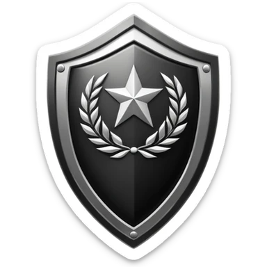 Shield logo with SCO letters in black and white sticker
