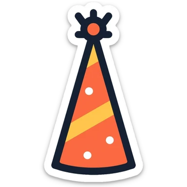 party hat sticker