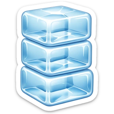 three stacked ice cubes sticker