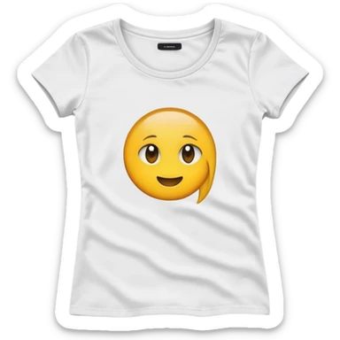 black t-shirt with round neck and short sleeves, women's fitted style, only the clothing item, plain white background sticker