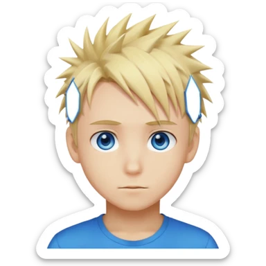 Naruto Anime style boy head sticker
