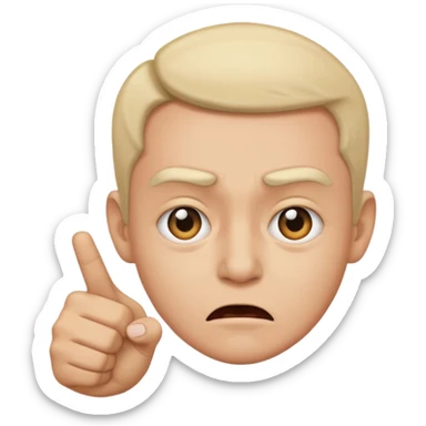 Contempt - feeling that someone or something is worthless while pointing' sticker