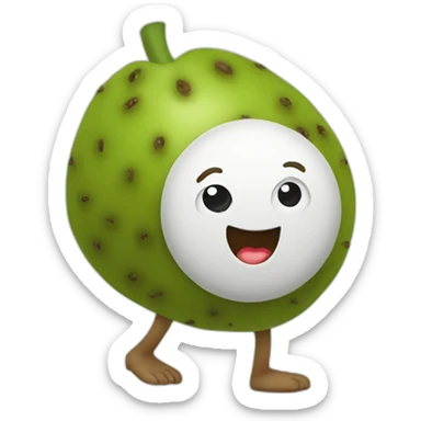 a kiwi fruit walking sticker