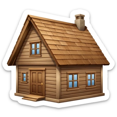 saman çatılı ev sticker