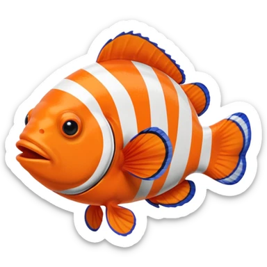 Tie Dye Clownfish sticker