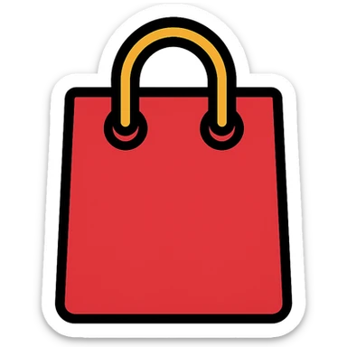 product icon, modern, simple, red color sticker