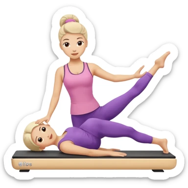 pilates girly doing pilates sticker